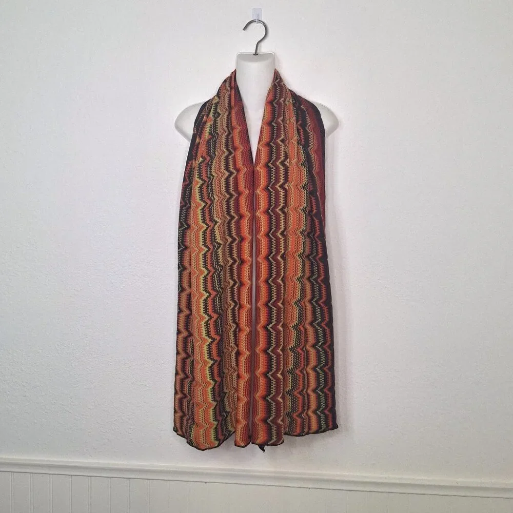 Cotton On Boho Multicolor Scarf 70 X 22 Colorful Festival Western Indie